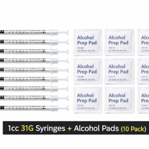 1cc 31G Syringes + Alcohol Pads (10 Pack)