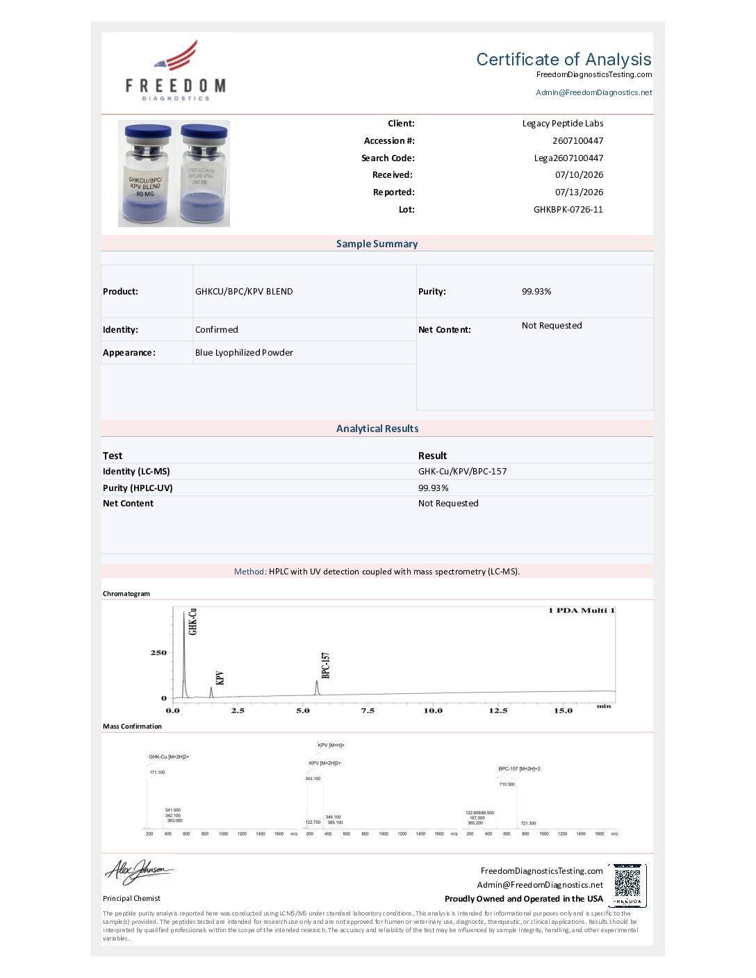 GHKCU / BPC157 /KPV (KLOW W/O TB500) 70mg - Image 2