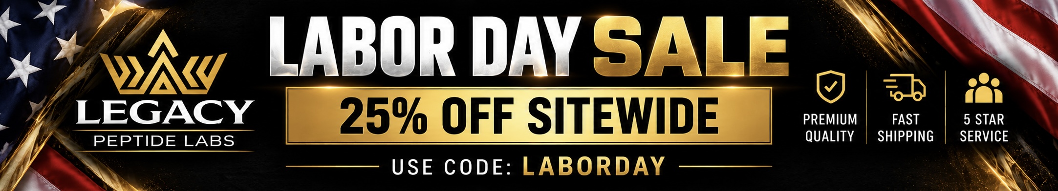 Legacy Peptide Labs Labor Day Sale - 25% Off Sitewide - Use Code LABORDAY